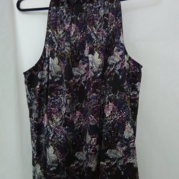 The Limited Women's Sleeveless Blouse Color Purple/Black Size Large - Picture 3 of 4
